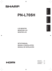 Sharp PN-L705H Manuel D'installation