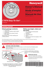 Honeywell CT87N Easy-To-See Mode D'emploi