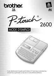 Brother P-touch 2600 Mode D'emploi