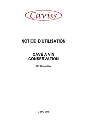 Caviss C2112DBE Notice D'utilisation