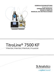 Xylem SI Analytics TitroLine 7500 KF Mode D'emploi