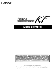 Roland KF-90 Mode D'emploi