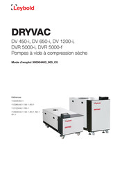 LEYBOLD DRYVAC DVR 5000-f Mode D'emploi