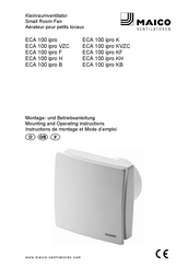 Maico ECA 100 ipro Instructions De Montage Et Mode D'emploi