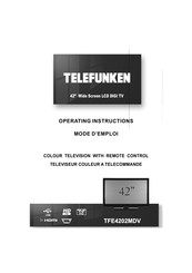 Telefunken TFE4202MDV Mode D'emploi