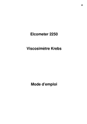 Elcometer 2250 Krebs Mode D'emploi