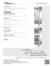 True Manufacturing Company TH-23 Manuel D'installation