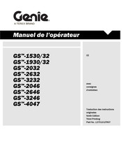 Genie GS-1932 GS-2032 Manuel De L'opérateur