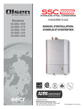 ECR International OLSSC-200 Manuel D'installation, D'emploi Et D'entretien