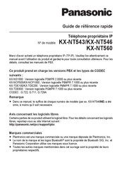 Panasonic KX-NT560 Guide De Référence Rapide