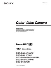 Sony Power HAD EX DXC-D50PK Mode D'emploi