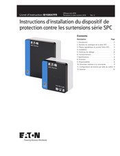 Eaton SPC200208Y8P Livret D'instructions