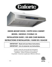 Caloric CVU306C-SS Instructions D'installation