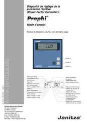 janitza Prophi Mode D'emploi