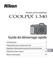 Nikon Coolpix L340 Guide De Démarrage Rapide