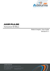 Adenius R.F. AMR PULSE W-Mbus Mode D'emploi