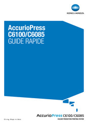 Konica Minolta AccurioPress C6085 Guide Rapide