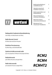 Vetus RCM4T2 Manuel D'utilisation Et Instructions D'installation