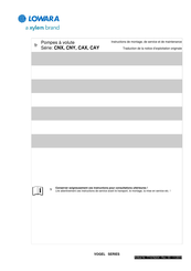 Xylem LOWARA CNY 250-200-340 Instructions De Montage, De Service Et De Maintenance