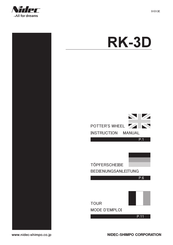 Nidec-Shimpo RK-3D Mode D'emploi