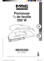 Mac allister MSSS200 Instructions D'origine