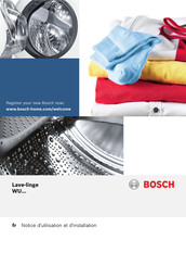Bosch WU Série Notice D'utilisation Et D'installation