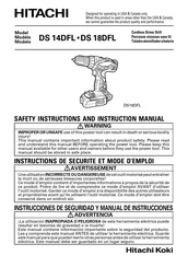 Hitachi DS 18DFL Instructions De Sécurité Et Mode D'emploi
