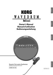 Korg WAVEDRUM mini sondius xg Manuel D'utilisation