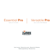 Zumex Versatile Pro Manuel De L'utilisateur