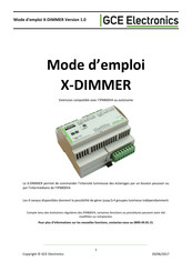 GCE X-DIMMER Mode D'emploi