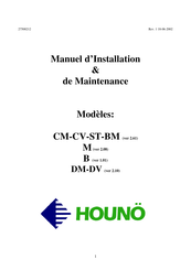 HOUNO BM Manuel D'installation Et De Maintenance