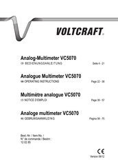 VOLTCRAFT VC5070 Notice D'emploi