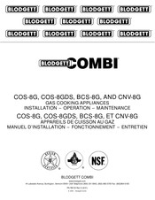 Blodgett Combi CNV-8G Manuel D'installation, De Fonctionnement Et D'entretien