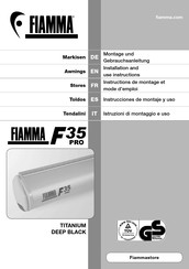 Fiamma F35 PRO TITANIUM DEEP BLACK Instructions De Montage Et Mode D'emploi