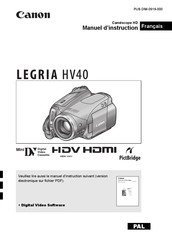 Canon LEGRIA HV40 Manuel D'instruction