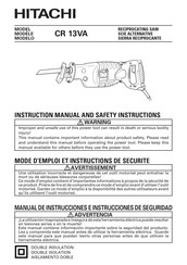 Hitachi CR 13VA Mode D'emploi Et Instructions De Securite