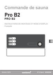 Sentiotec Pro B2 Instructions De Montage Et Mode D'emploi