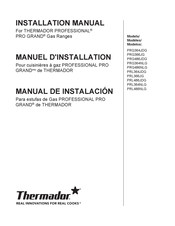 Thermador PROFESSIONAL PRO GRAND PRL486JD0G Manuel D'installation
