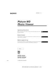 Sony MPS-V500P Mode D'emploi