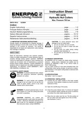 Enerpac NC Série Notice D'emploi