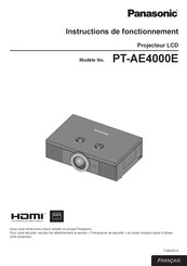 Panasonic PT-AE4000E Instructions De Fonctionnement
