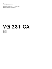 Gaggenau VG 231 CA Guide D'utilisation Et D'entretien