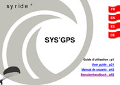 Syride SYS'GPS Guide D'utilisation