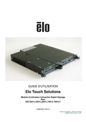 Elo Touch Solutions IDS 5501L Guide D'utilisation