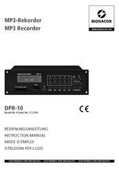 Monacor DPR-10 Mode D'emploi