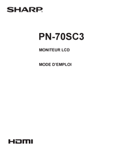 Sharp PN-70SC3 Mode D'emploi