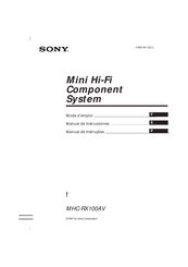 Sony MHC-RX100AV Mode D'emploi