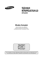 Samsung SP43J6HD Mode D'emploi