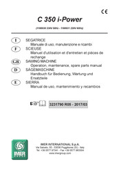 Imer Group C 350 i-Power Manuel D'utilisation Et D'entretien