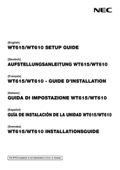 NEC WT610 Guide D'installation